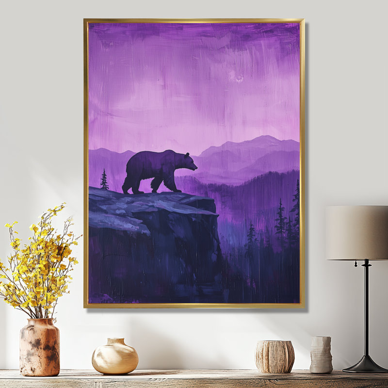 Caffee - Reproduction d'art mural animaux, H 32 po x l 16 po, Impression encadrée flottante, Doré