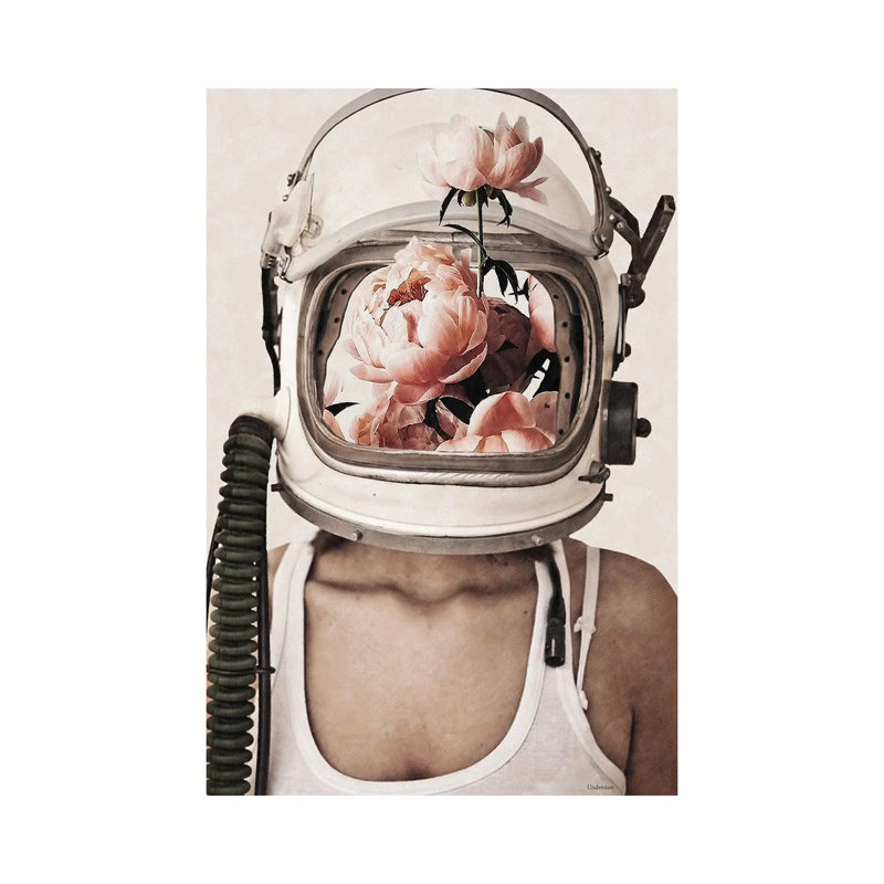 Space Bloom by Underdott Art - Wrapped Canvas Print, 30.48 cm H x 45.72 cm W