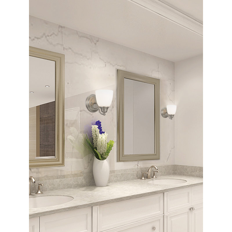 Mayday Armed Sconce, Brushed Nickel