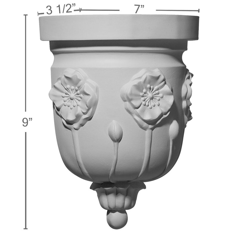 Springtime 9'' H x 7'' W x 3.5'' D Urethane Bracket / Corbel