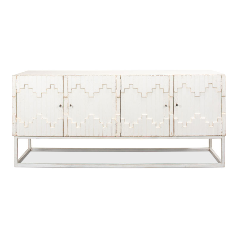 Aztec 80'' W Solid Wood Sideboard, White