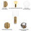 Lampe de table en céramique avec finition dorée texturée Dontate Glam