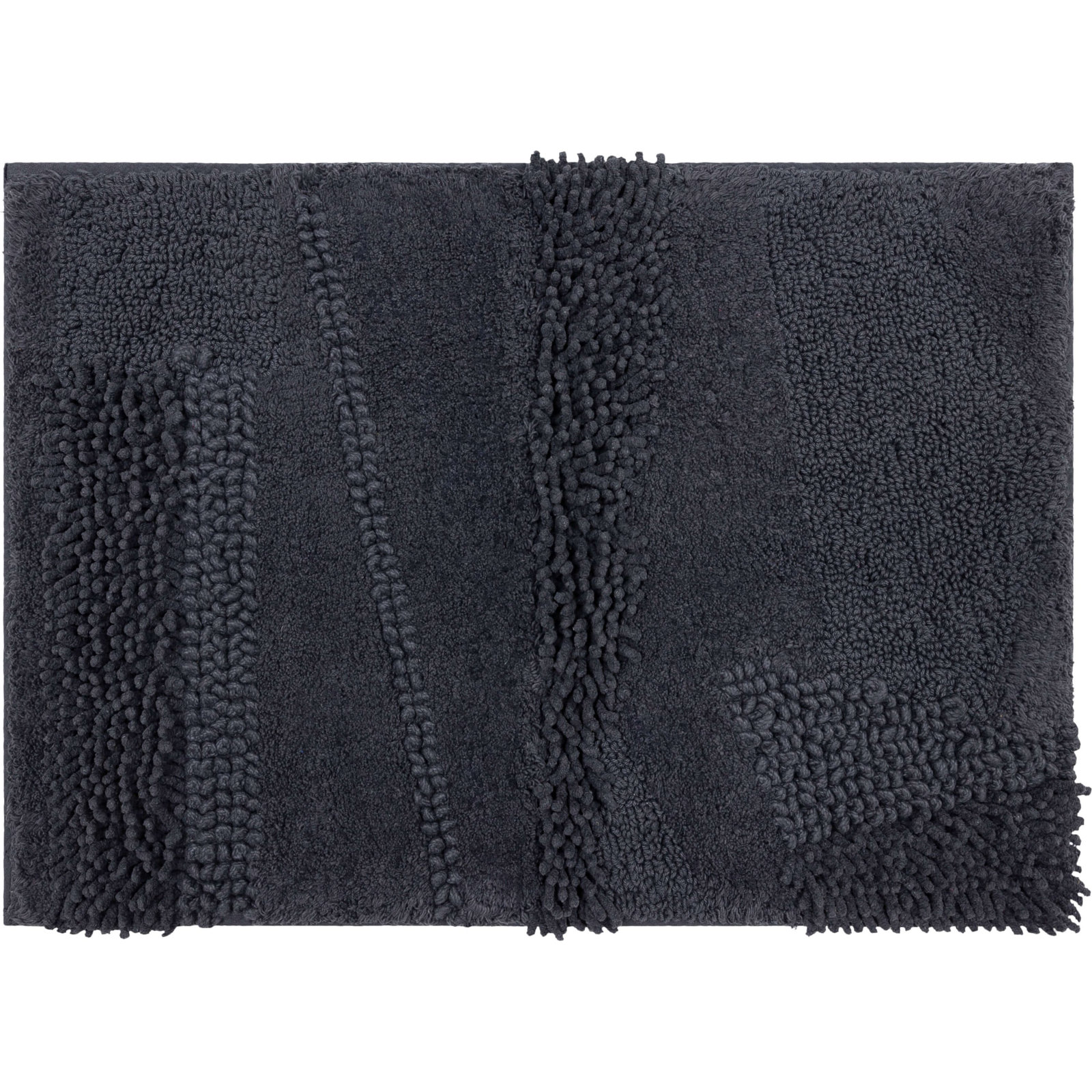 Laverne Cotton Bath Rug, 17" W x 24" L, Charcoal