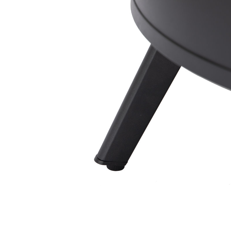 Kliyah Round Propane Smokeless Fire Pit Table, Black