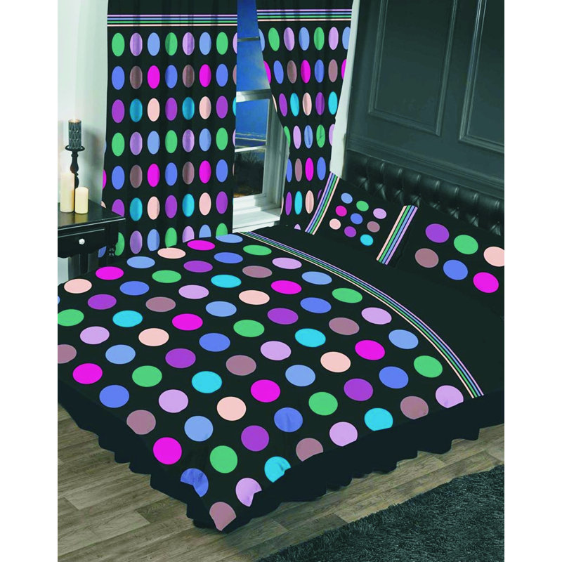 BE BOP Fratessa Black Red Yellow 144 TC Modern & Contemporary Duvet Cover Set, Single Duvet Cover + 1 Standard Pillowcase