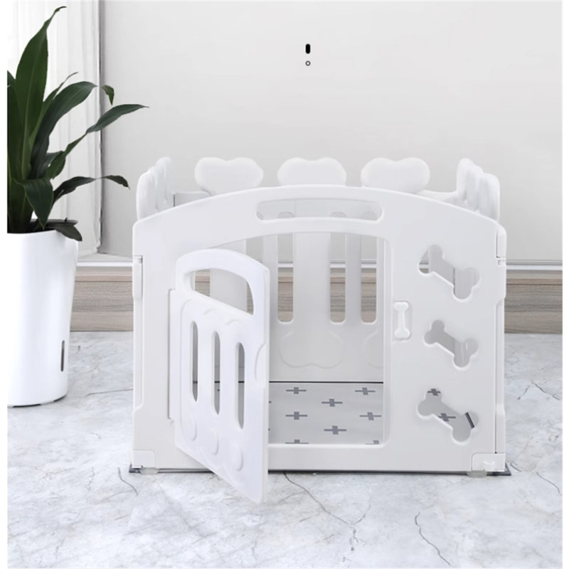 Enclos d'exercice en plastique à 23 panneaux H 23,62 po, 23.62"H x 61.02"W x30.7"D