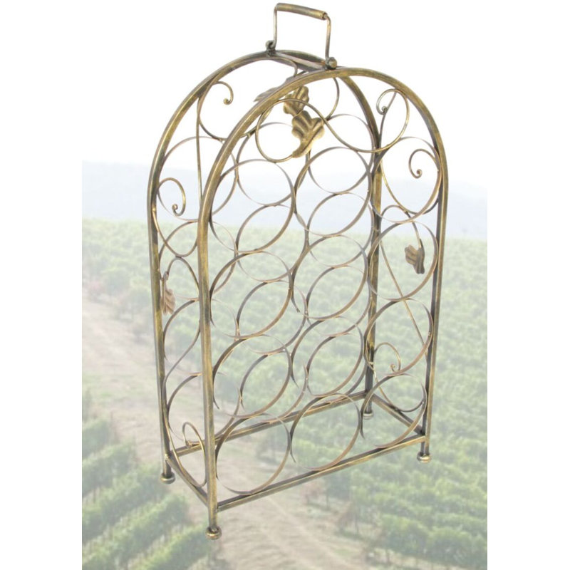 Energicus Floor Wine Bottle Rack in Patina