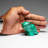 Genuine Polished Malachite Owl Carving (211.7 Grams)