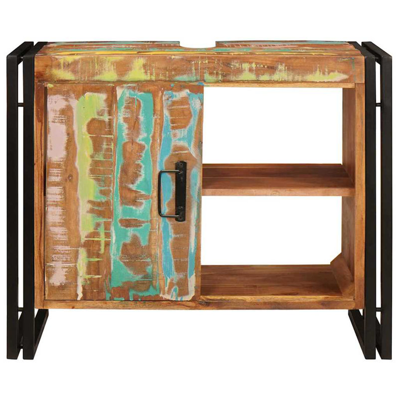  Bathroom Sink Cabinet 71 X 33 X 58 Cm Solid Acacia Wood, Multicolor