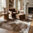 Rug Branch Marco 4' x 6' (3'11" x 5'7") Brown/Beige Abstract Indoor Area Rug, Modern, Low Pile, Stain-Resistant Carpet - Living Room, Bedroom, Dining Room, and Kitchen-1975439915