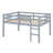 Full Size Rubber Wood Loft Bed With Ladder-1923593586