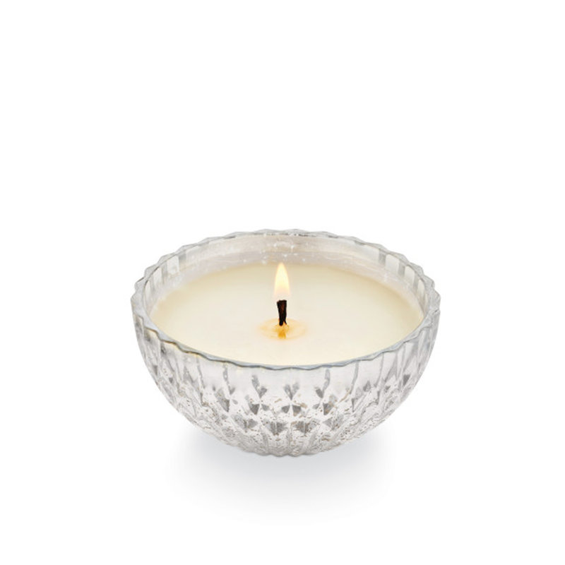Balsam & Cedar Scented Silver Mercury Glass Candle