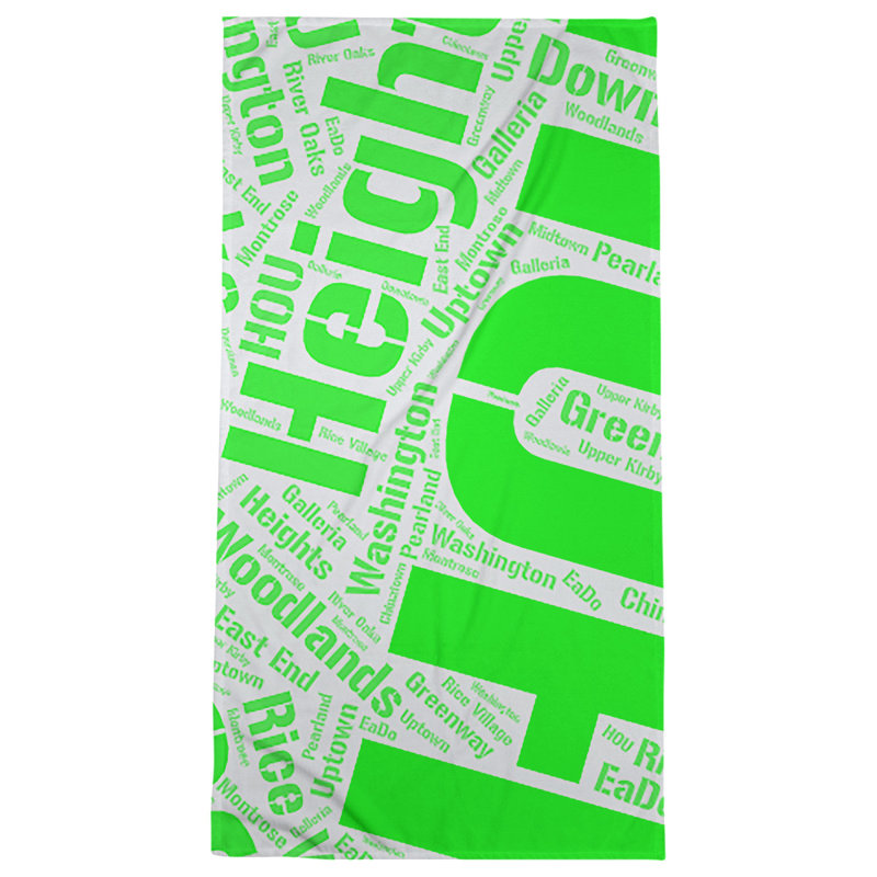 Bath Towel, Green, Microfiber, Houston
