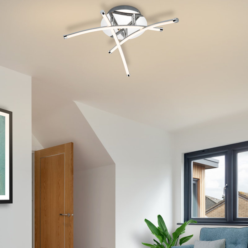 Hatton Mini 3 Light Built-in, Integrated LED, Modern Ceiling Light - 34x34x14.5cm, non-dimmable, 3,000K Neutral white, 1,650lm