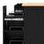 Îlot de cuisine avec tiroir, buffet avec support coulissant à 3 niveaux, armoire de rangement avec tablettes réglables et tablette de porte-448978503
