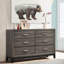 Commode 6 tiroirs Grey Oak