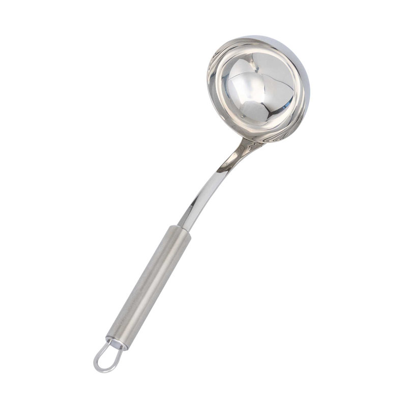 Louche à soupe en acier inoxydable pour restaurant - paquet de 6 - grande louche de cuisine standard allemande avec bol profond, lavable au lave-vaisselle, résistante à la chaleur - louche de service pour soupes, ragoûts et sauces