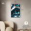 Art mural bleu sarcelle Tectonic III -598236967-598236991