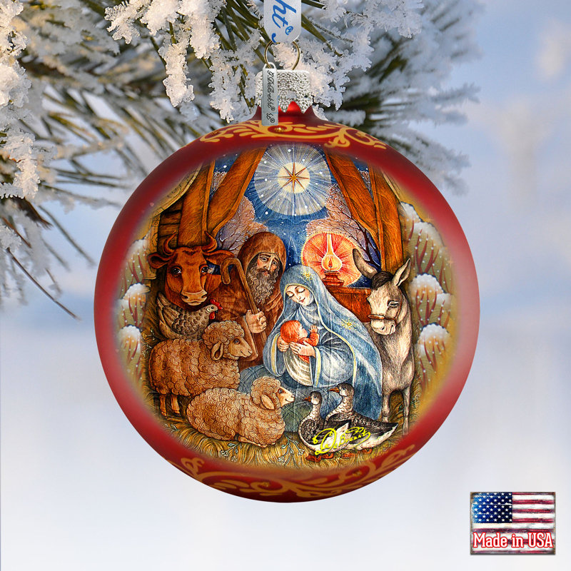 5.5'' Glass Holiday Shaped Ornament