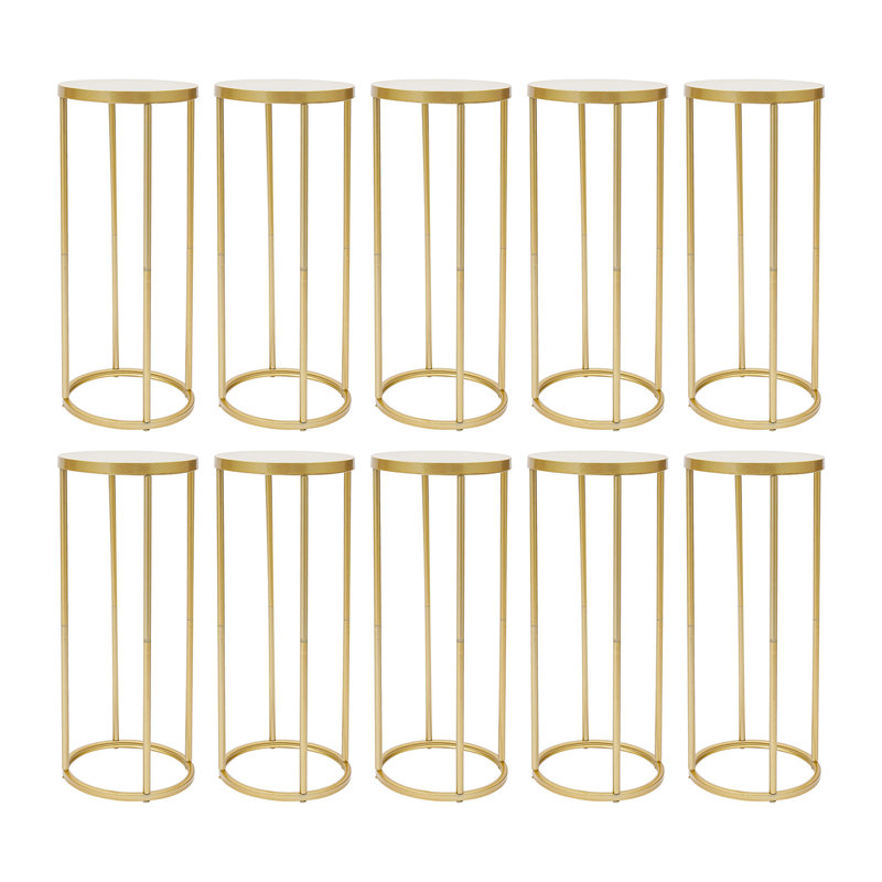Support à colonne en fer, H 23,62 po x l 9,84 po x P 9,84 po