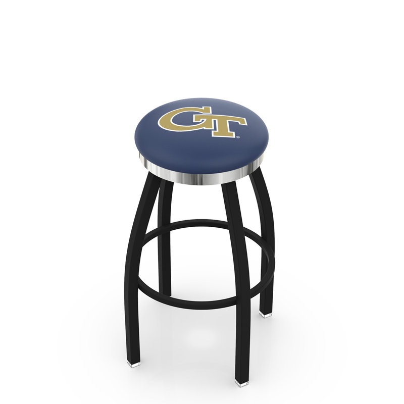 Tabouret de comptoir pivotant de 25 po NCAA, Georgia Tech, Chrome