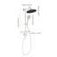 Système de douche Showerspas, avec pomme de douche à effet pluie de 10 po, douche à main à 4 fonctions, barre coulissante réglable et porte-savon-122461405
