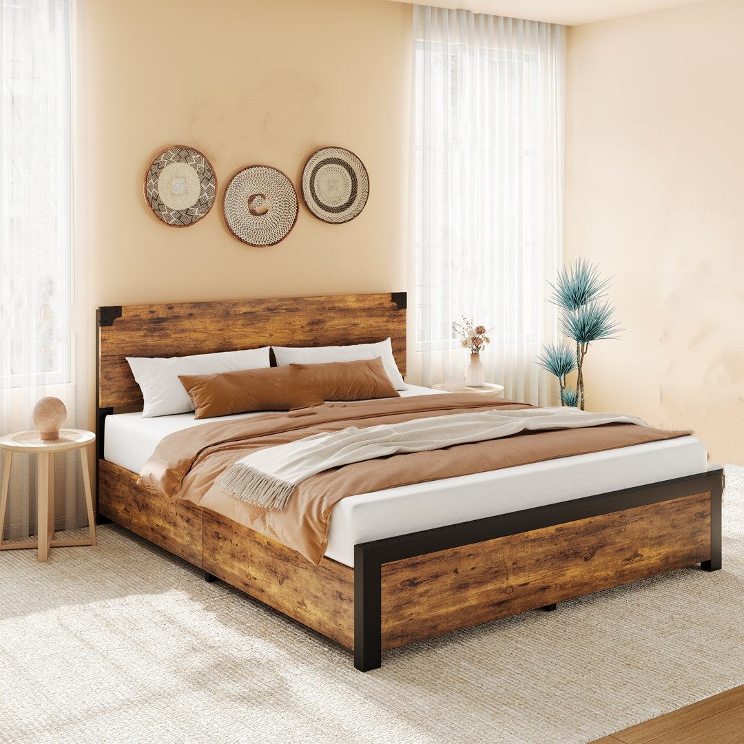 Clarisha Panel Storage Bed Millwood Pines