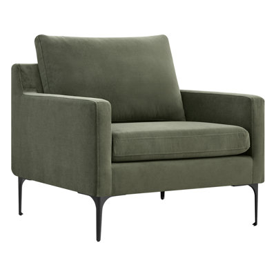 Modern Upholstered Accent Chair With Cushions