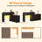 Charging Station And LED Light, 67" Rotatable Vanity Desk With LED Light And Side Pockets, Makeup Table With 10 Fabric Drawers, Modern Home Office Desks-843766667