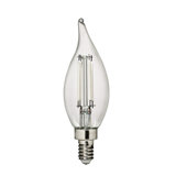 Visual Comfort & Co. LED Flame Tip 4W E12 Candelabra base Clear Edison Style light bulb
