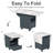 Wood Folding Dining Table with Wheels and Storage Rack