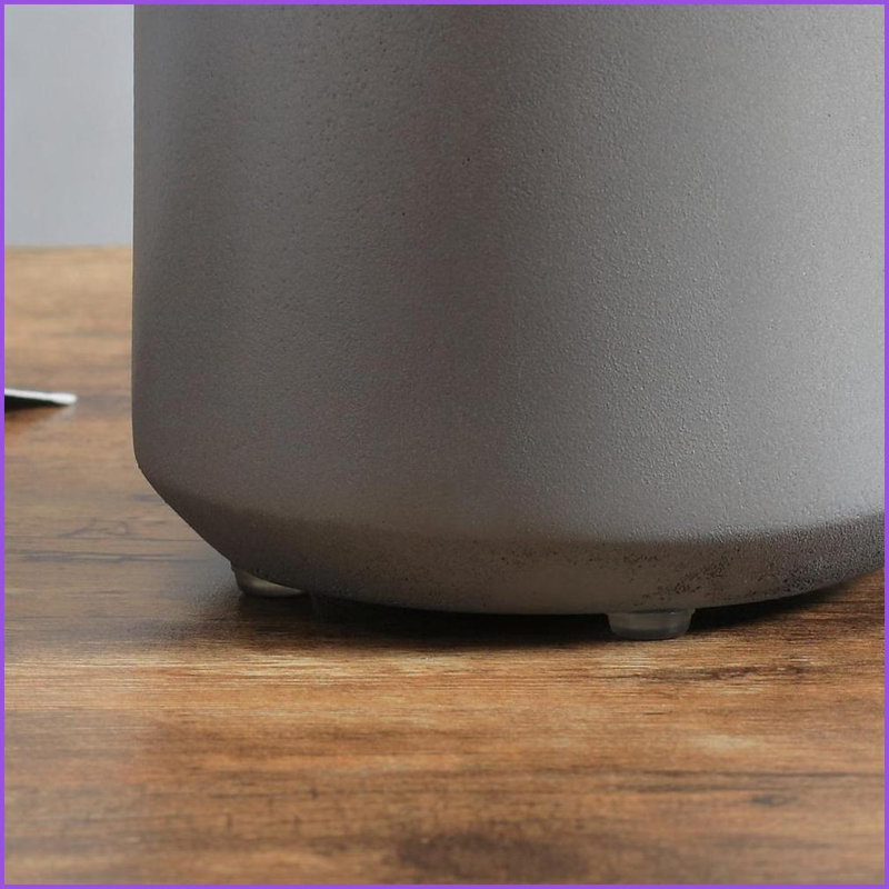 Foyer de table, mini foyer en éthanol en béton avec couvercle | Gris clair | Acier inoxydable, Gris