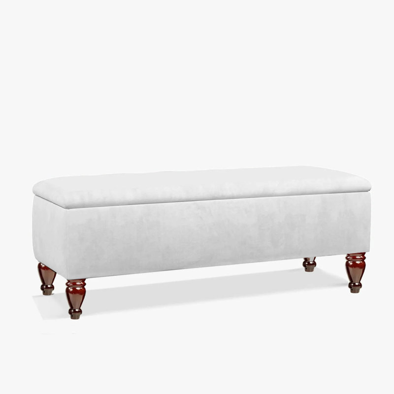 Horan Ottoman Bench with Storage, End of Bed Bench, Rectangle Coffee Table, Wide Ottoman Box Blanket Box, Beige Naple