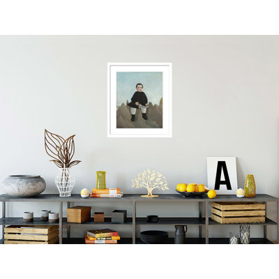 «Boy on the Rocks» par Henri Rousseau, impression giclée sur cadre