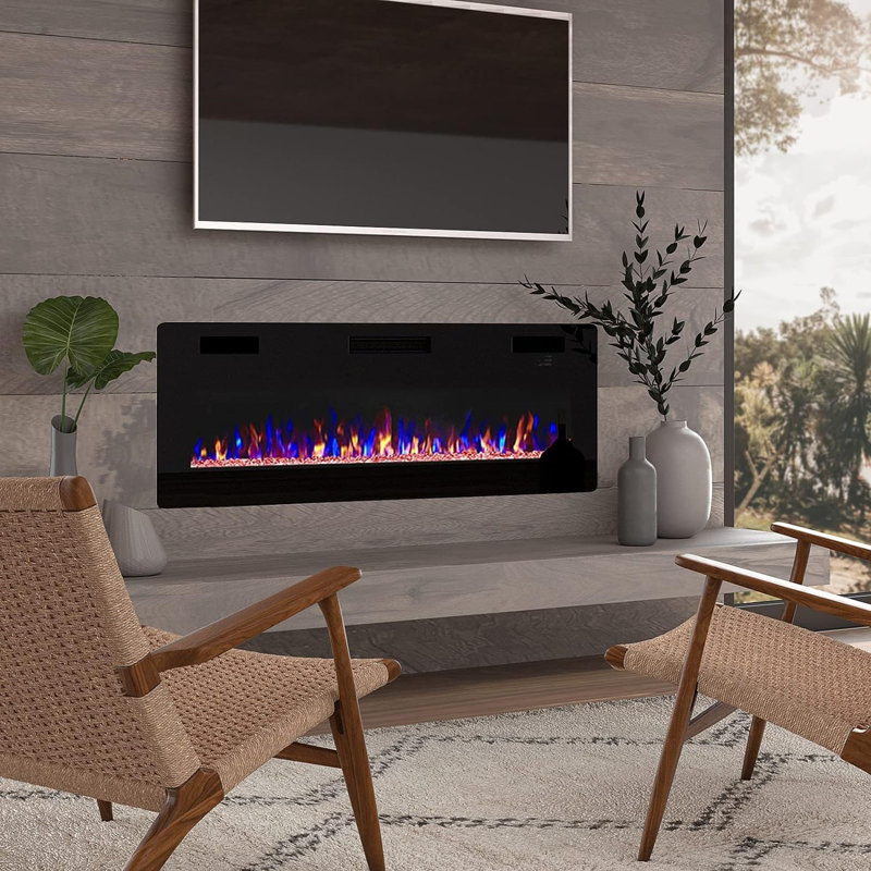 Foyer électrique, H 18,11 po x l 60 po x P 3,85 po