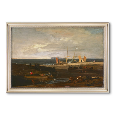 Une scène sur la côte anglaise, v. 1798-J.M.W. Turner - Toile encadrée sur mesure