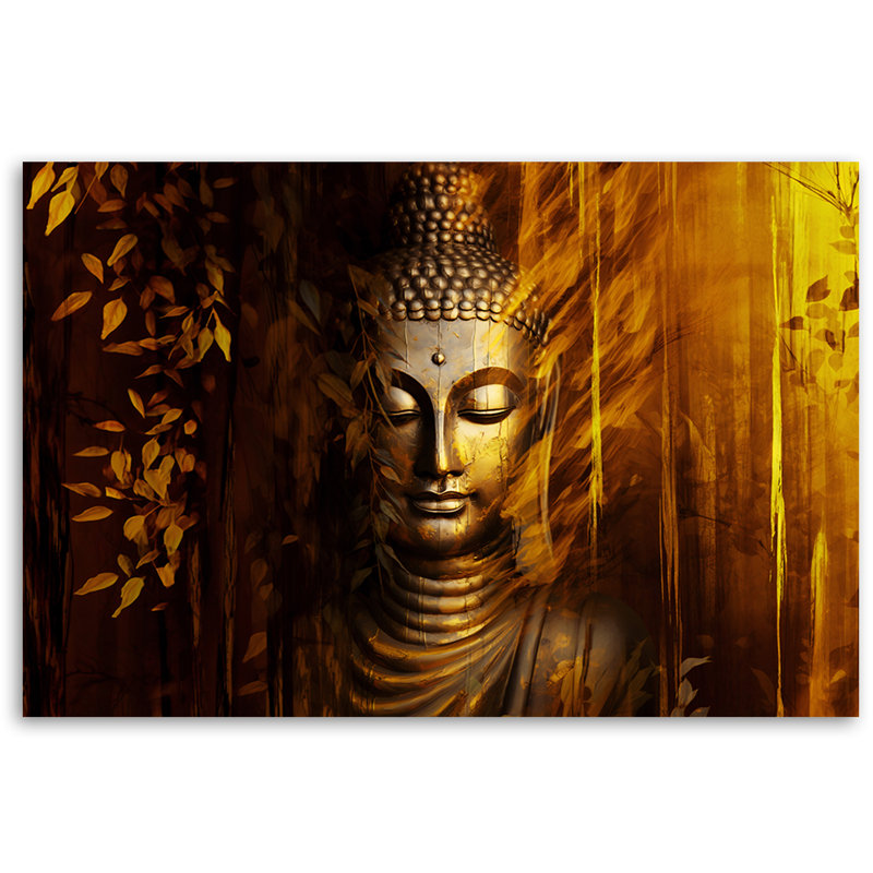 Golden Buddha - Wrapped Canvas Print, 70cm H x 100cm W