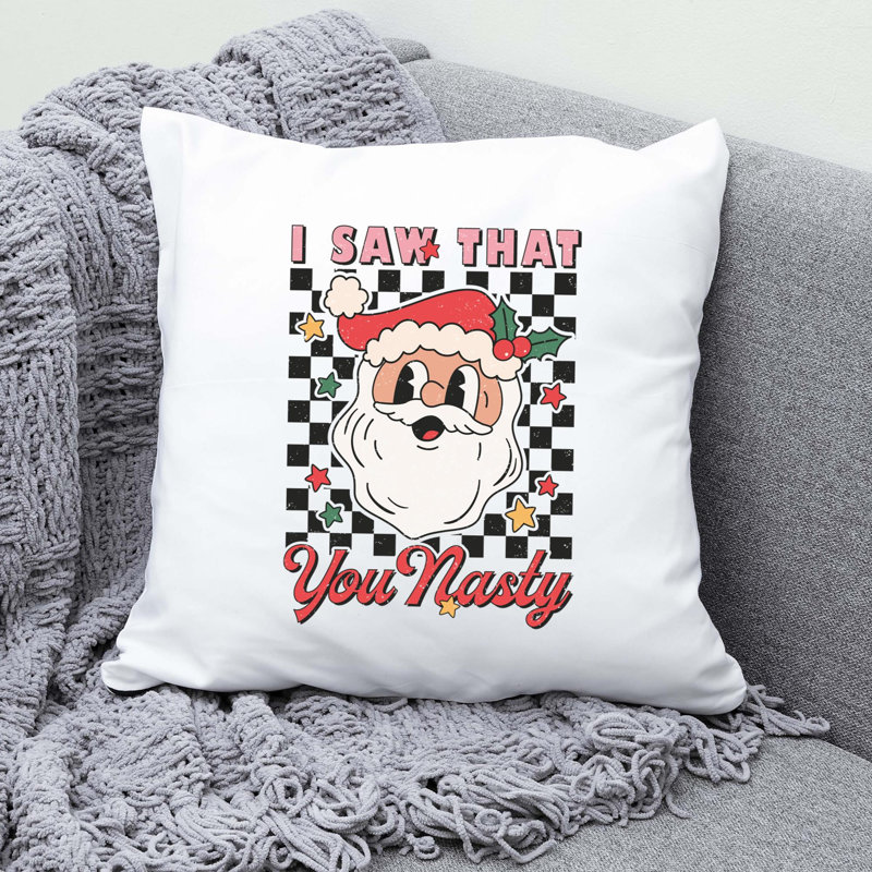 Christmas_Distressed_8 Reversible Throw Pillow, 20" x 20"