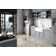 Prisma 36'' L Farmhouse / Apron Single Bowl Solid Surface Kitchen Sink