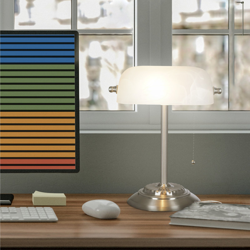Lampe argentée 14,5 po Amann