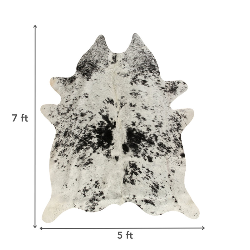 Chesney Handmade Cowhide Salt Pepper/Grey Area Rug
