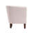 Fabric Barrel Accent Chair with Rubberwood Legs-1876760404