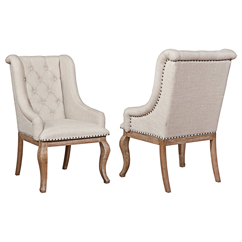 Chaise d'appoint rembourrée (ensemble de 2)
