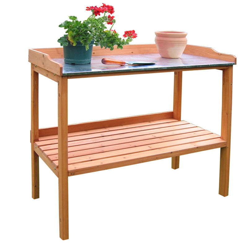 Cannette Rectangular Fir Outdoor Buffet & Console Table , 230cm cm W 45cm cm D, Brown