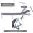 Adjustable Grey Beach Lounge Chair With Folding Function And High Fabric - For Camping, Hiking, Backyard Foldable