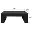 Table basse moderne en bois massif noir, table basse rectangulaire de 49 po pour le salon, la maison de campagne et le décor contemporain-428909345