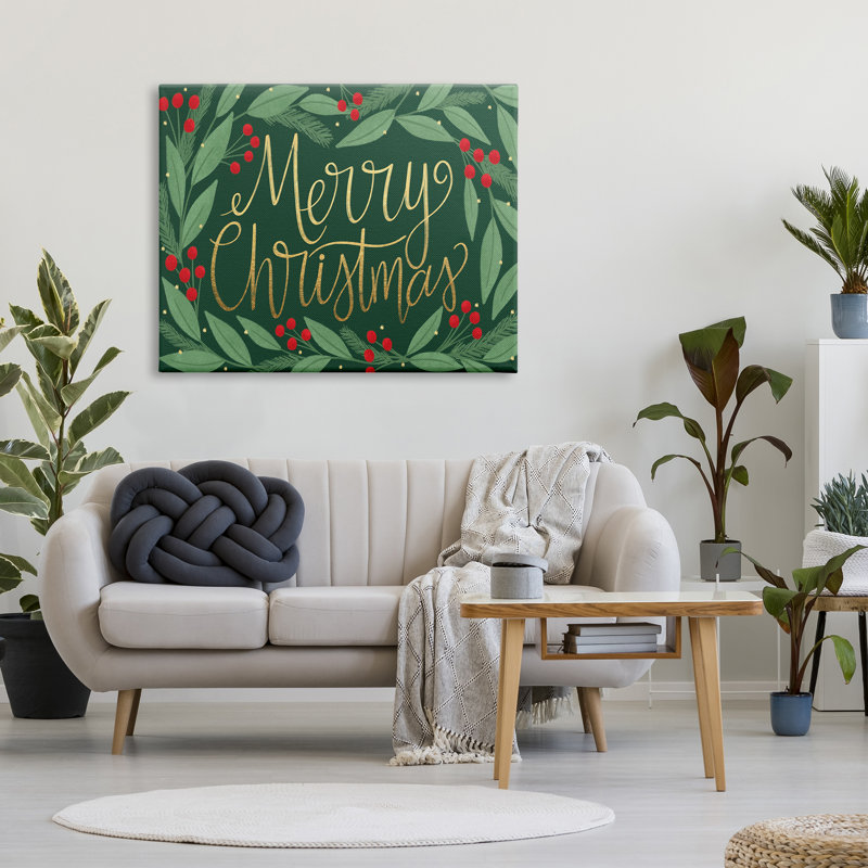 Art mural sur toile tendue «Merry Christmas Festive Chic Holiday Holiday» par Taylor Shannon, H 48 po x l 36 po, Toile tendue