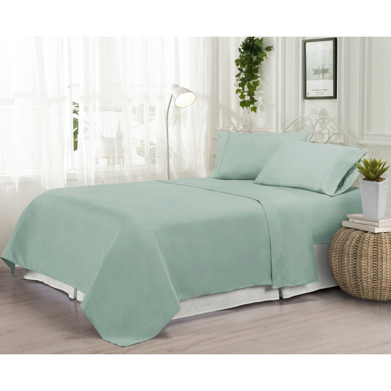 Ensemble de draps en microfibre ultra douce Swift Home Essentials avec taies d’oreiller incluses, poches profondes jusqu’à 14 po, infroissable et facile d’entretien, pêche douce