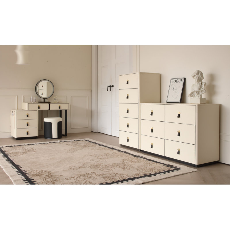 Ensemble de coiffeuse et tabouret de bar Barenia