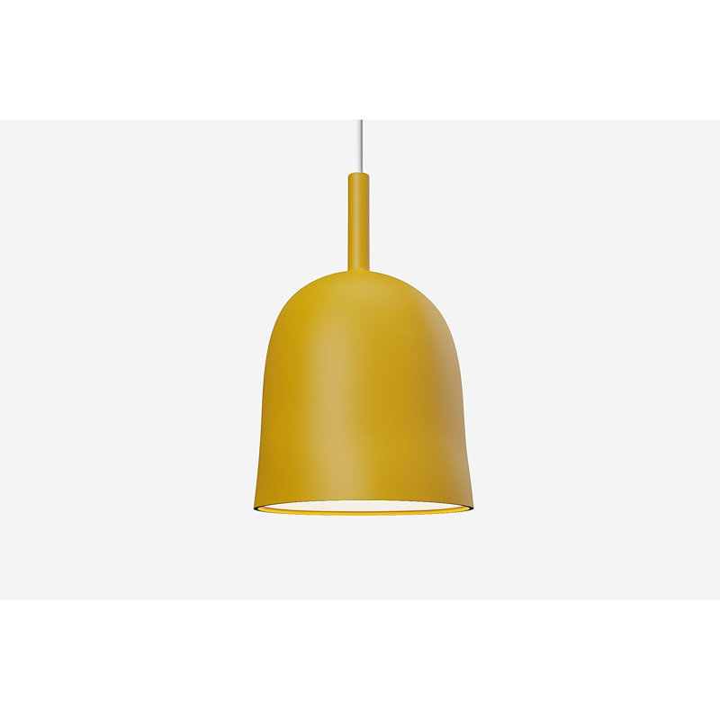Vessel Pendant Light, Mustard, 18.5'' H x 9'' W x 9'' D, White